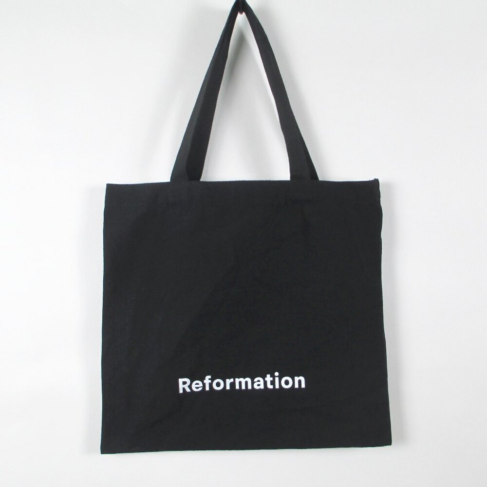 MEDIUM REFORMATION BLACK CANVAS TOTE BAG